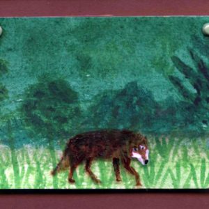 wolf miniature painting acrylic and glass paint