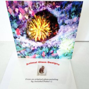 Greeting card with an abstract coral reef painting