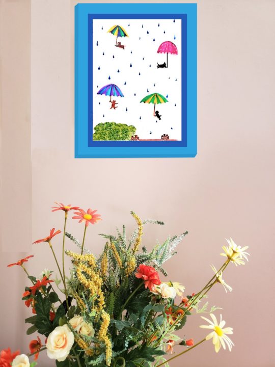 Raining cats and dogs funny wall art
