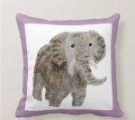 Cushion with an elephant