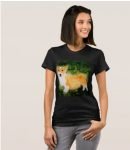 Cute dog t-shirt with a corgi painting