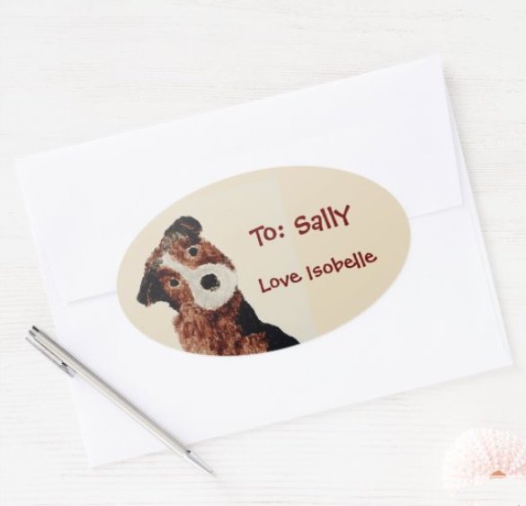 Personalised Cute Dog Sticker with a terrier