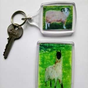 Farm animal small gifts with a llama fridge magnet and sheep keyring