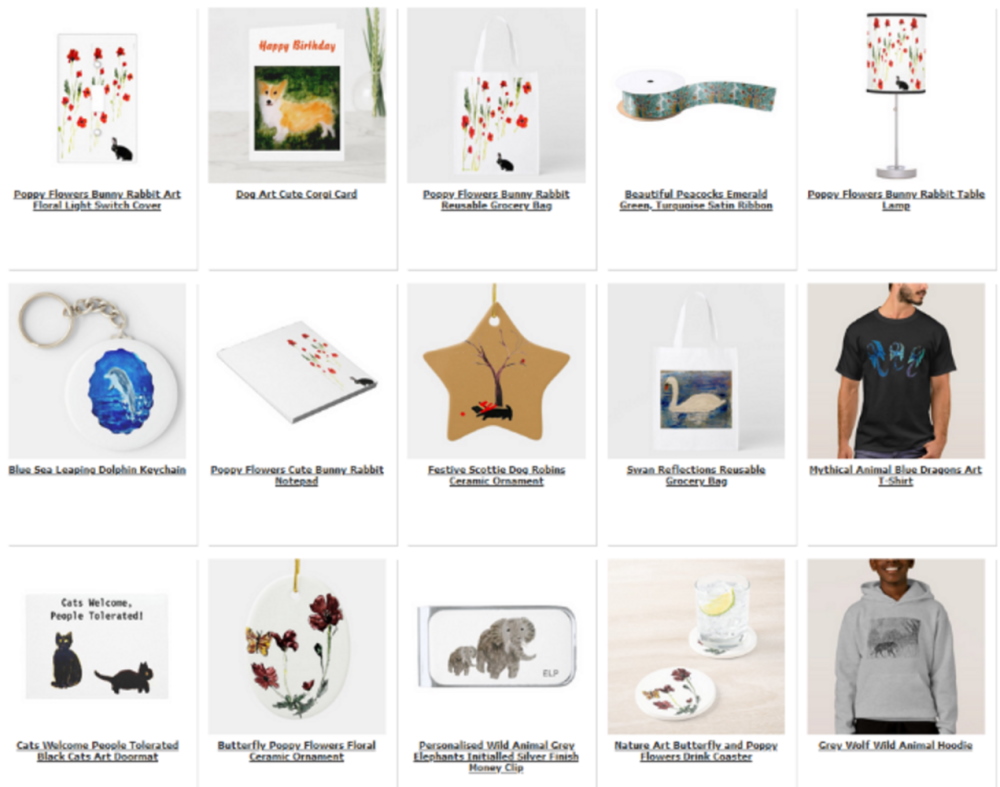 Popular animal and nature art on Zazzle products